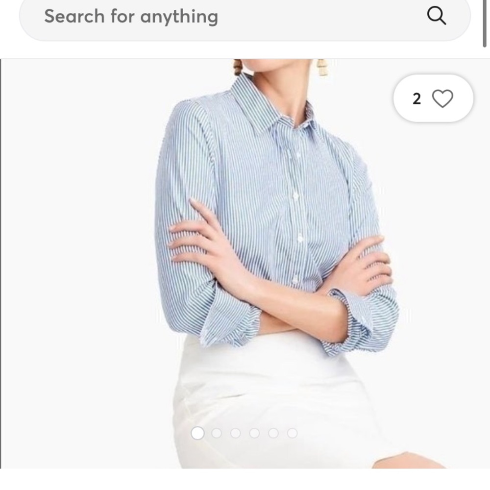 J.Crew Striped Button Down Shirt - Like New